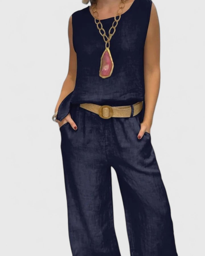 Tia | Women's Loungewear Two-Piece Wide-Leg Set