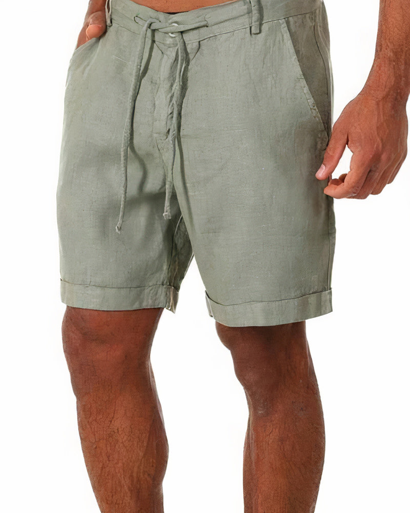 Mark | Men's Linen Blend Relaxed Fit Bermuda Shorts