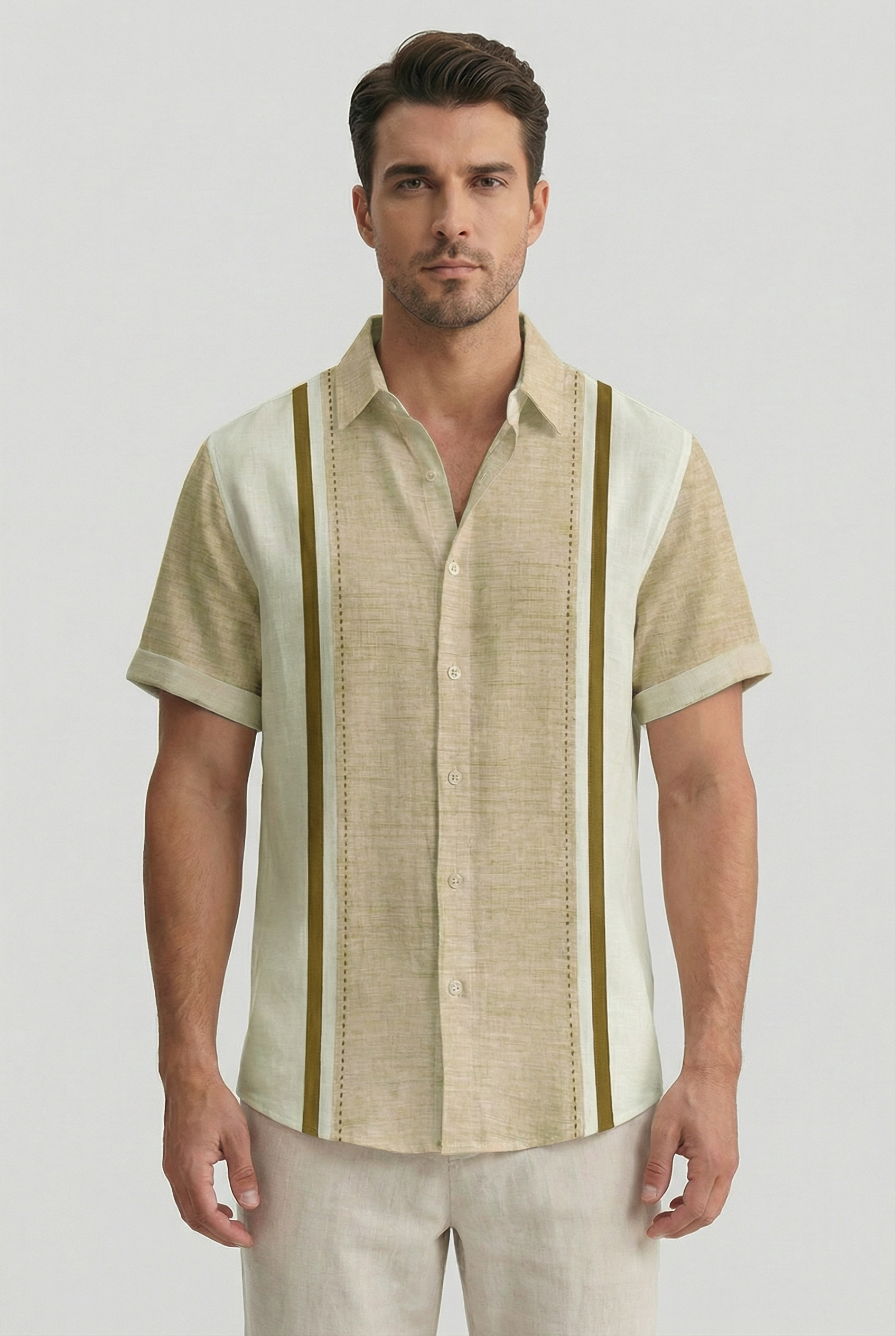 Luke | Men's Short Sleeve Plaid Casual Shirt