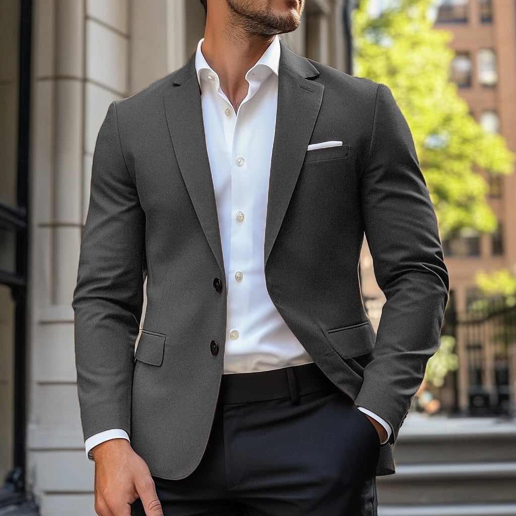 Ryan | Men's Casual Blazer Jacket Polyester Two-Button