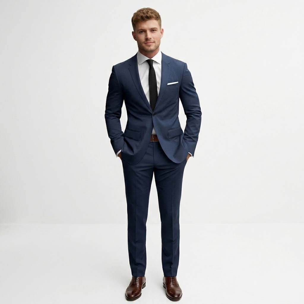 Michael | Men's Suit Tailored Wool Slim Fit Ensemble