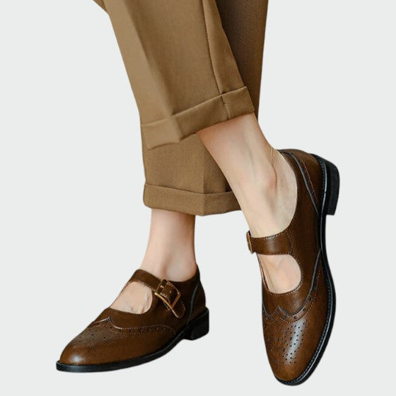 Olivia | Women's Leather Oxford Mary Jane Shoes