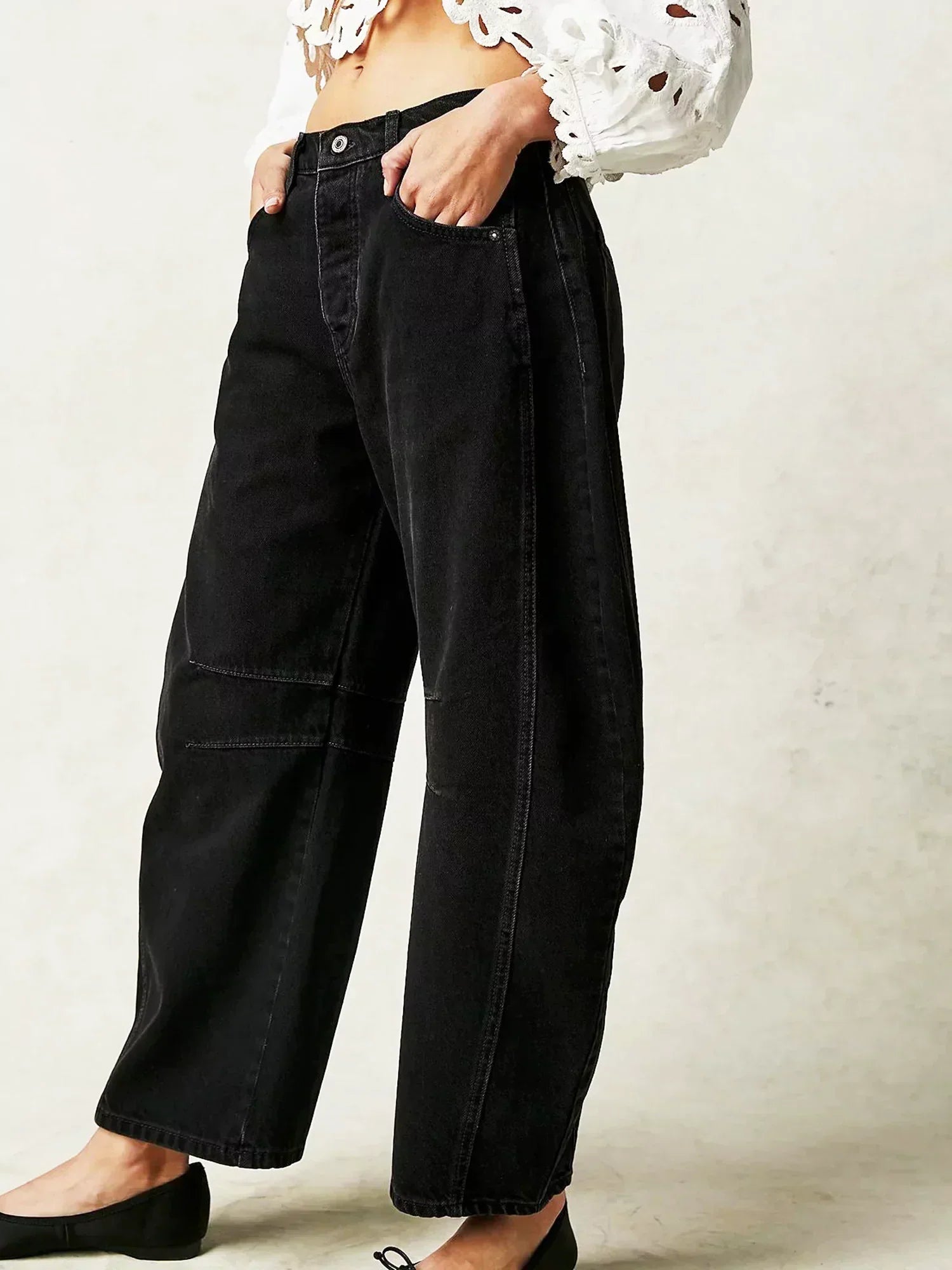 Whitney | Women's Wide Leg Leopard Print Jeans
