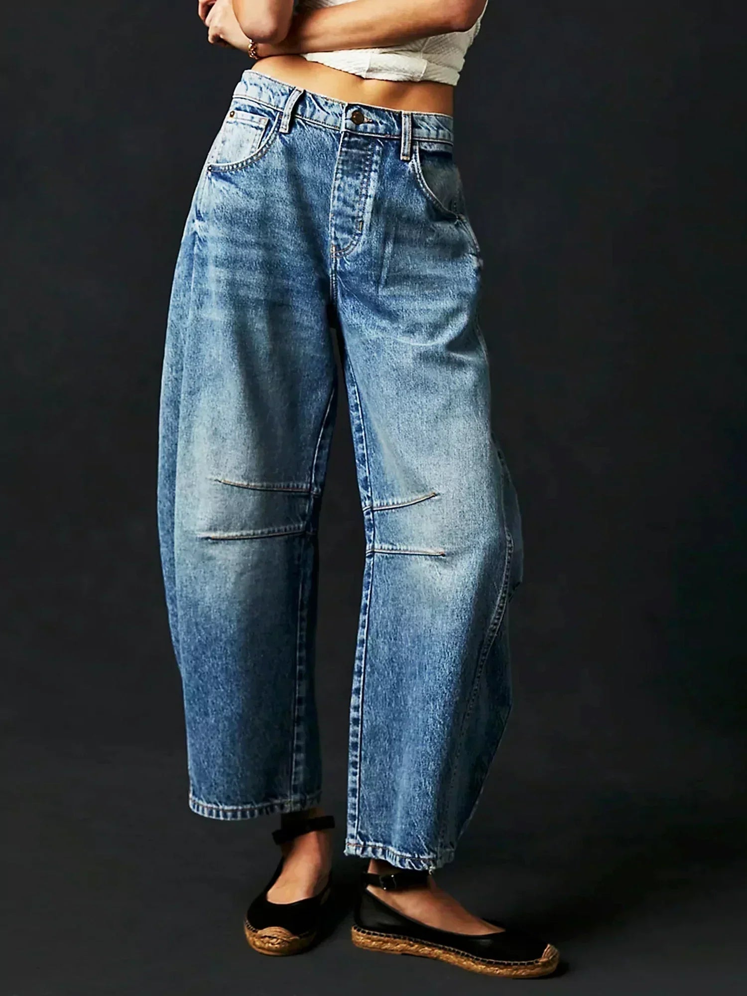Whitney | Women's Wide Leg Leopard Print Jeans