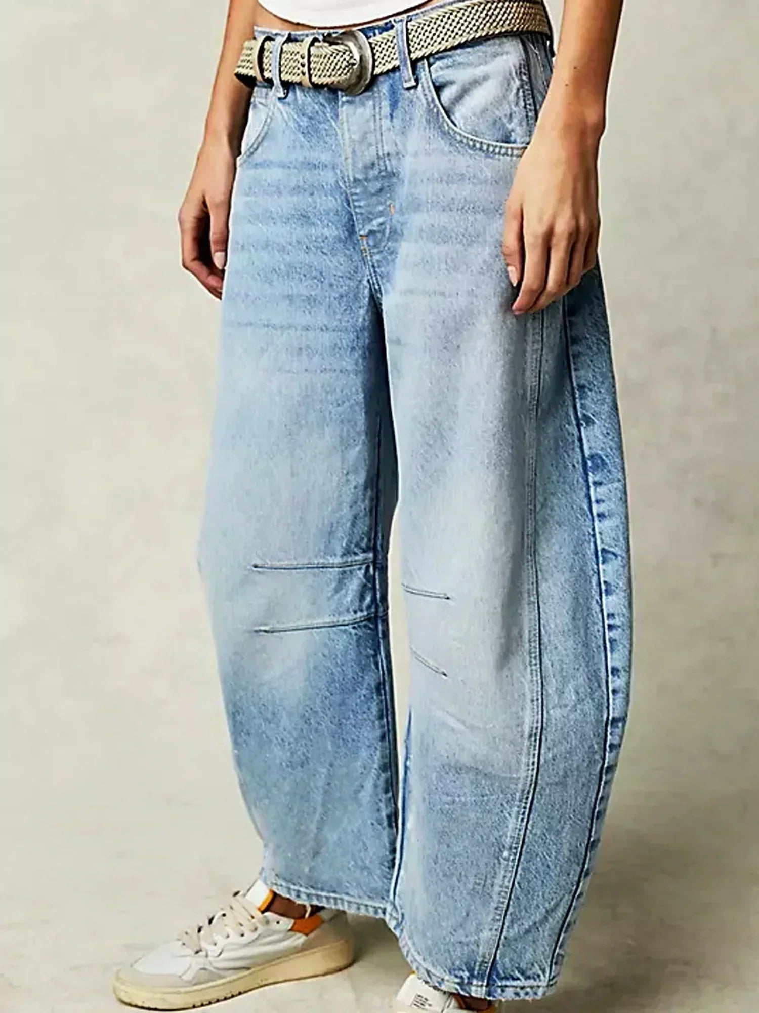 Whitney | Women's Wide Leg Leopard Print Jeans
