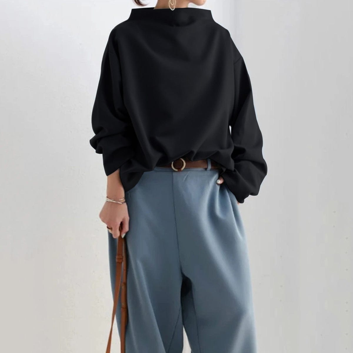 Rachel | Women's High Neck Relaxed Top