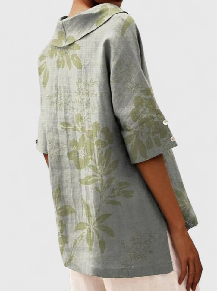 Rosa | Women's Floral V-Neck Summer Top
