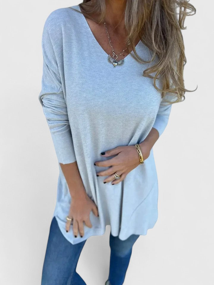 Tina | Women's V-Neck Longline Comfortable Top