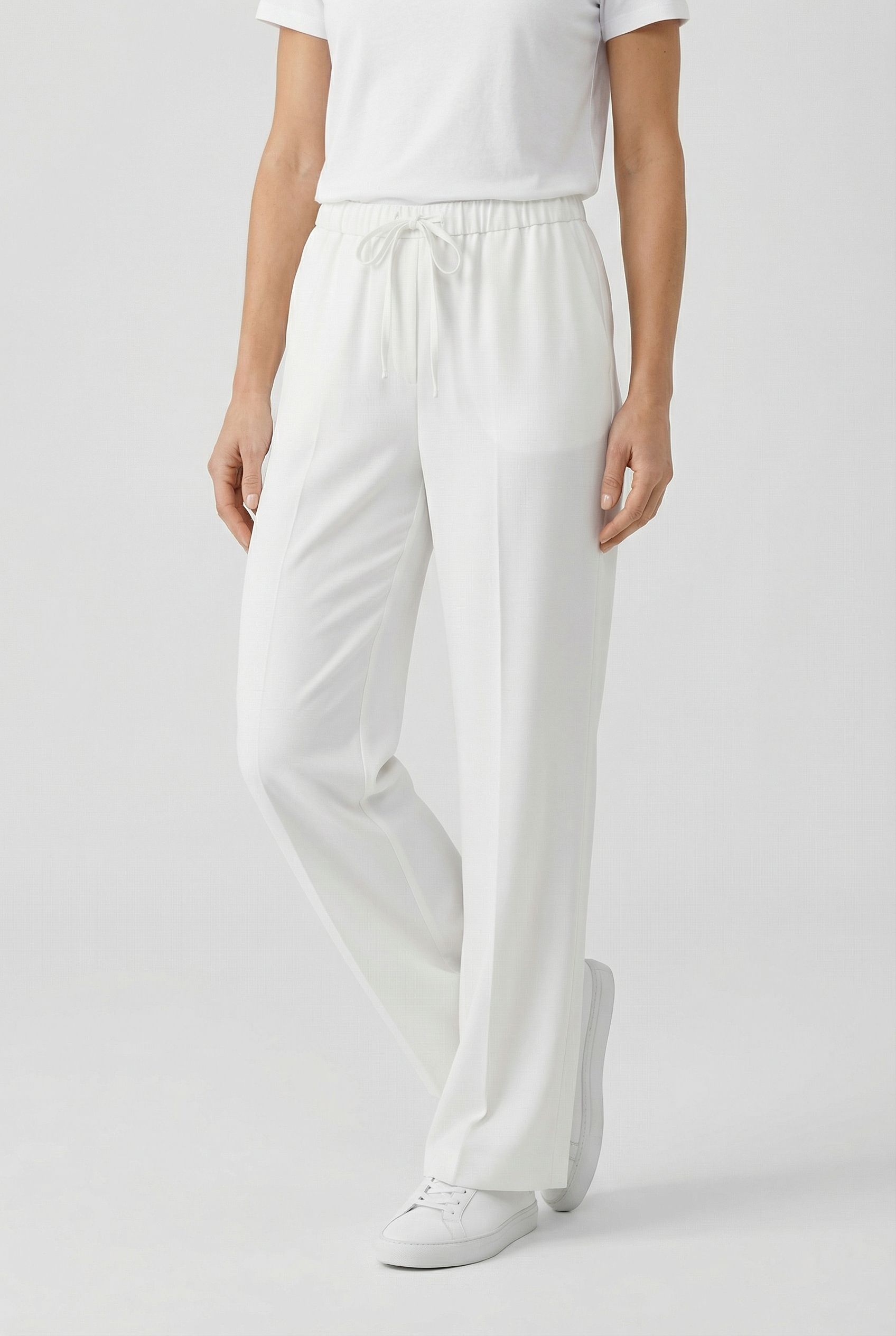 Women’s Linen Trousers Elastic Waist Drawstring Casual